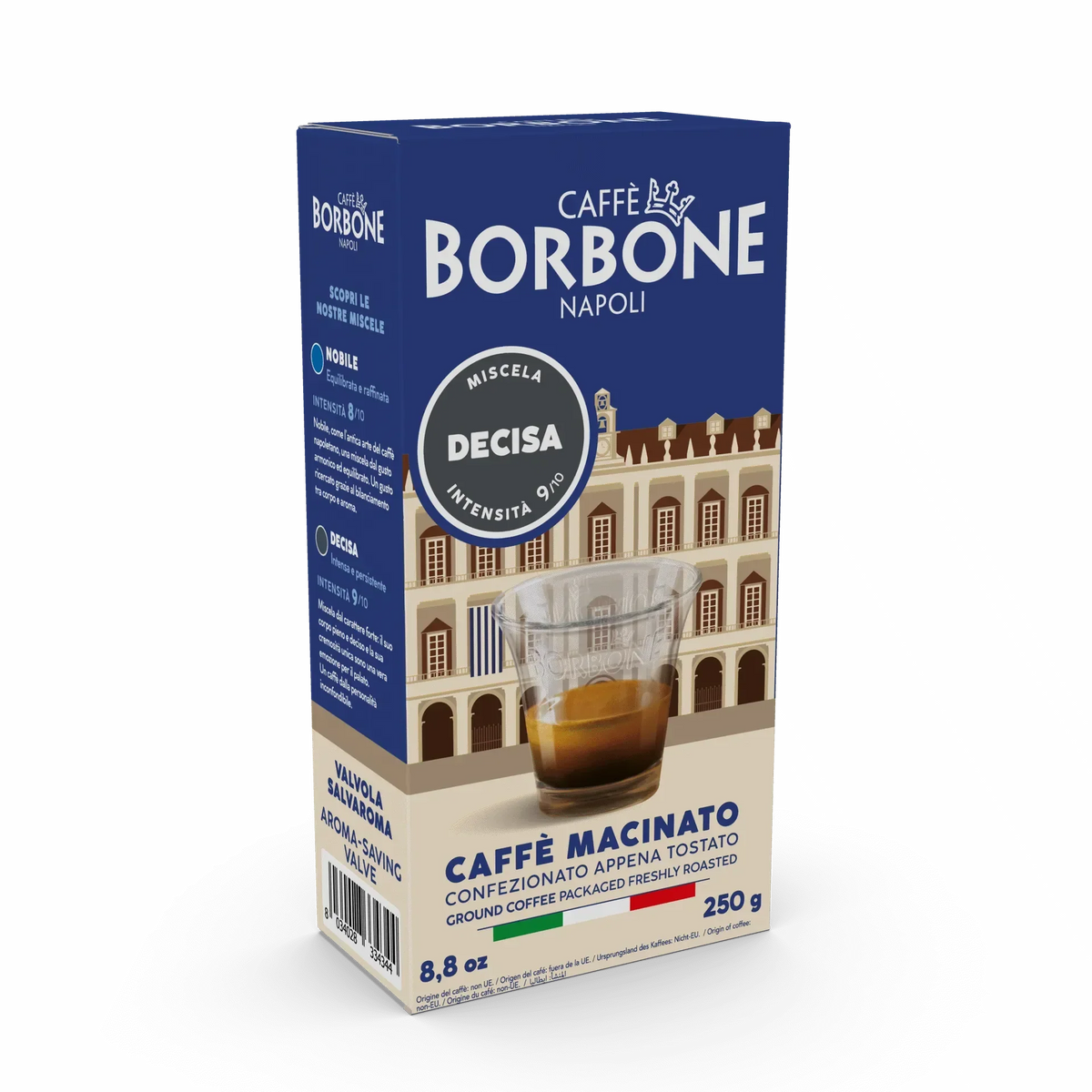 250gr Caffè Macinato Borbone Miscela Decisa