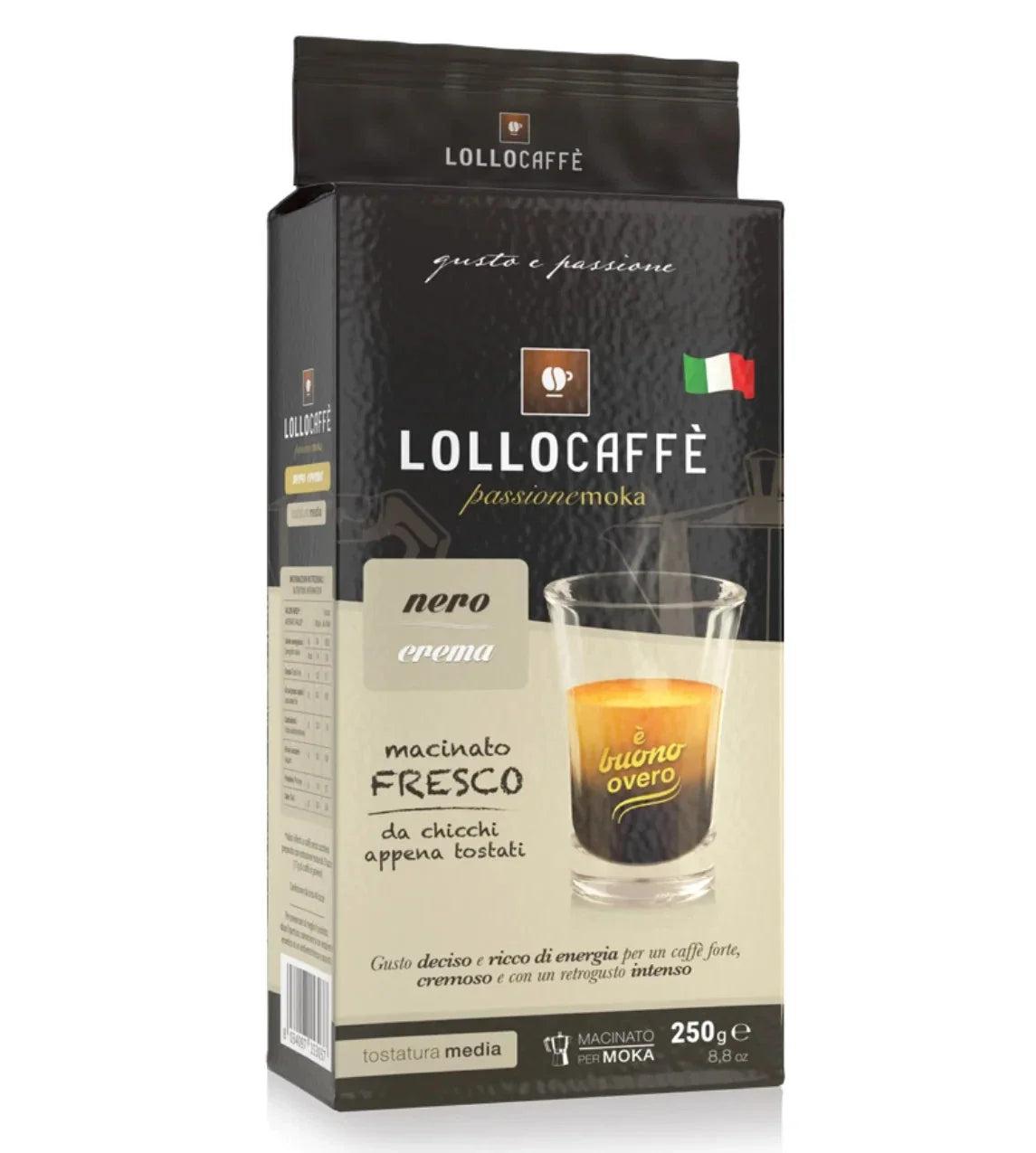 Caffè Macinato Lollo Miscela Nero Crema