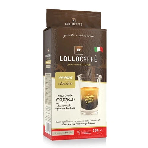250 gr Caffè Macinato Lollo Miscela Crema Classico