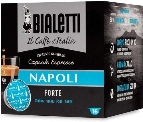128 capsule Napoli Bialetti (Gusto Forte)