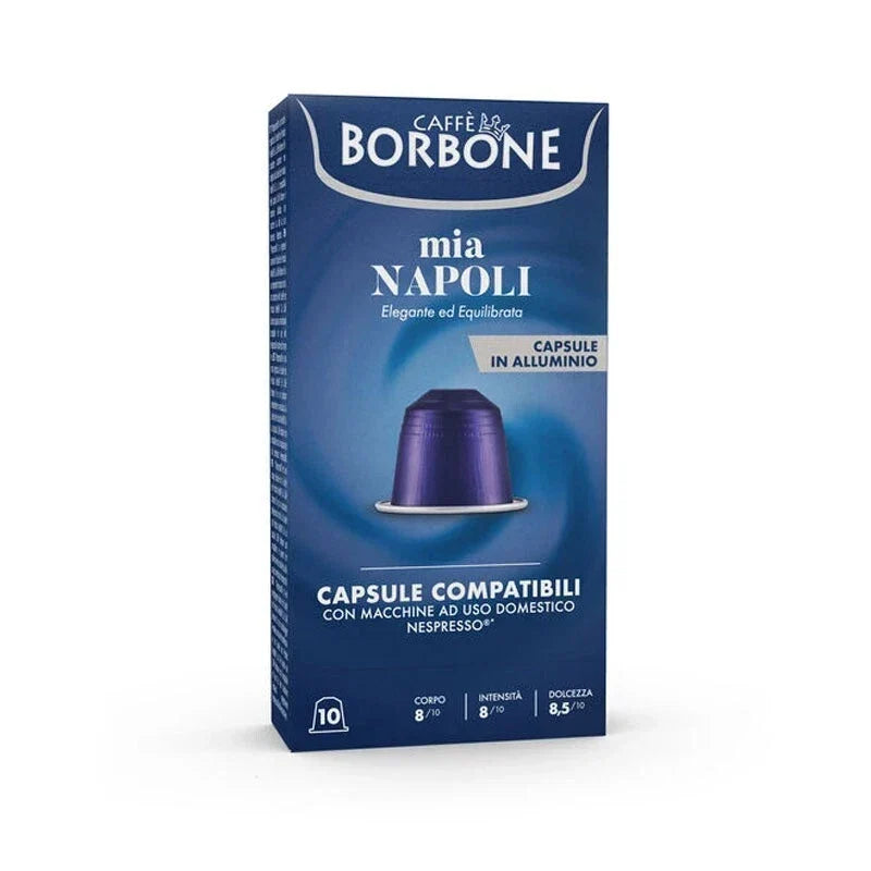 100 capsule Borbone - mia Napoli compatibili Nespresso in alluminio
